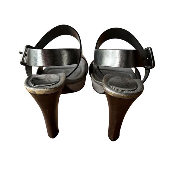 YSL Shoes Yves Saint Laurent Platform Slingback Heels Size 39 Women's 8 - Picture 3 of 4